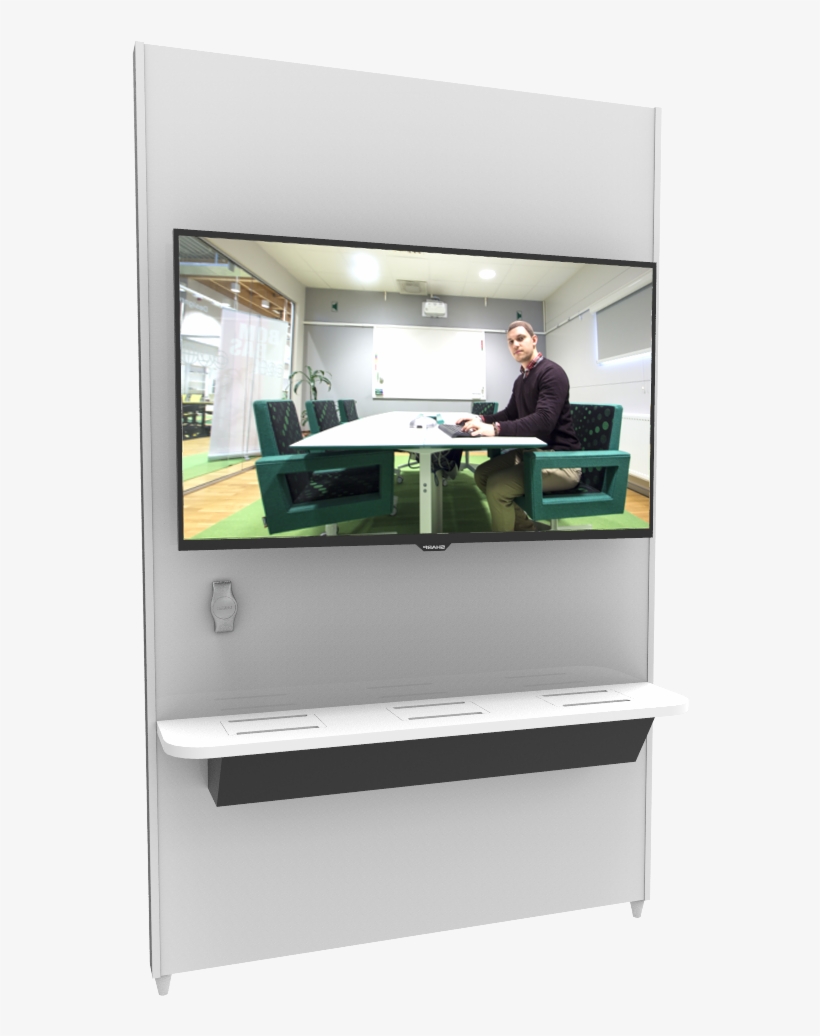With Whiteboard, Led Tv And Connecto Shelf - Television, transparent png download
