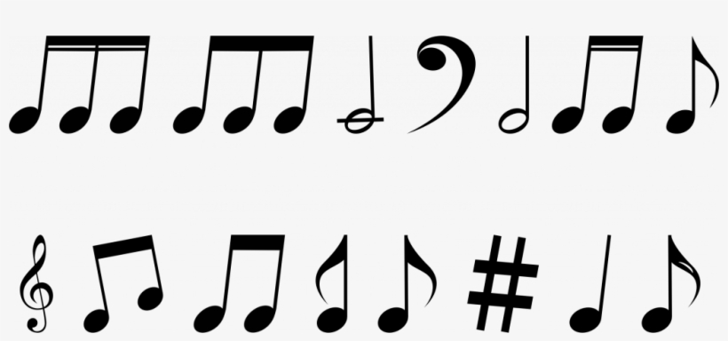Music Notes, Notation - Music Notes Silhouette Png, transparent png download