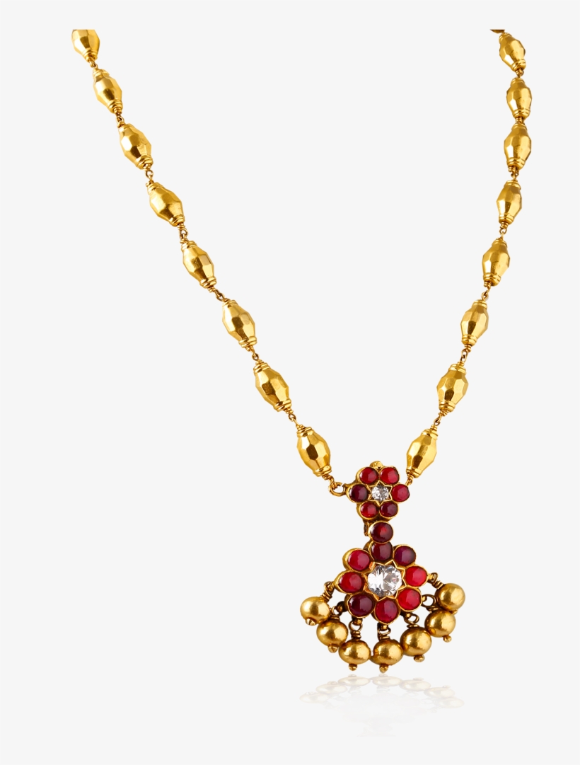 Ruby Diamond Flower Necklace - Necklace, transparent png download