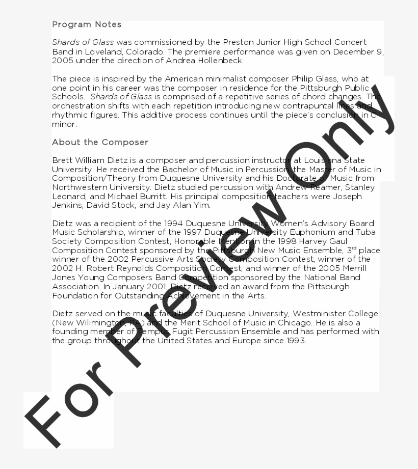 Shards Of Glass Thumbnail - Perpetuoso Brian Holmes Sheet Music, transparent png download