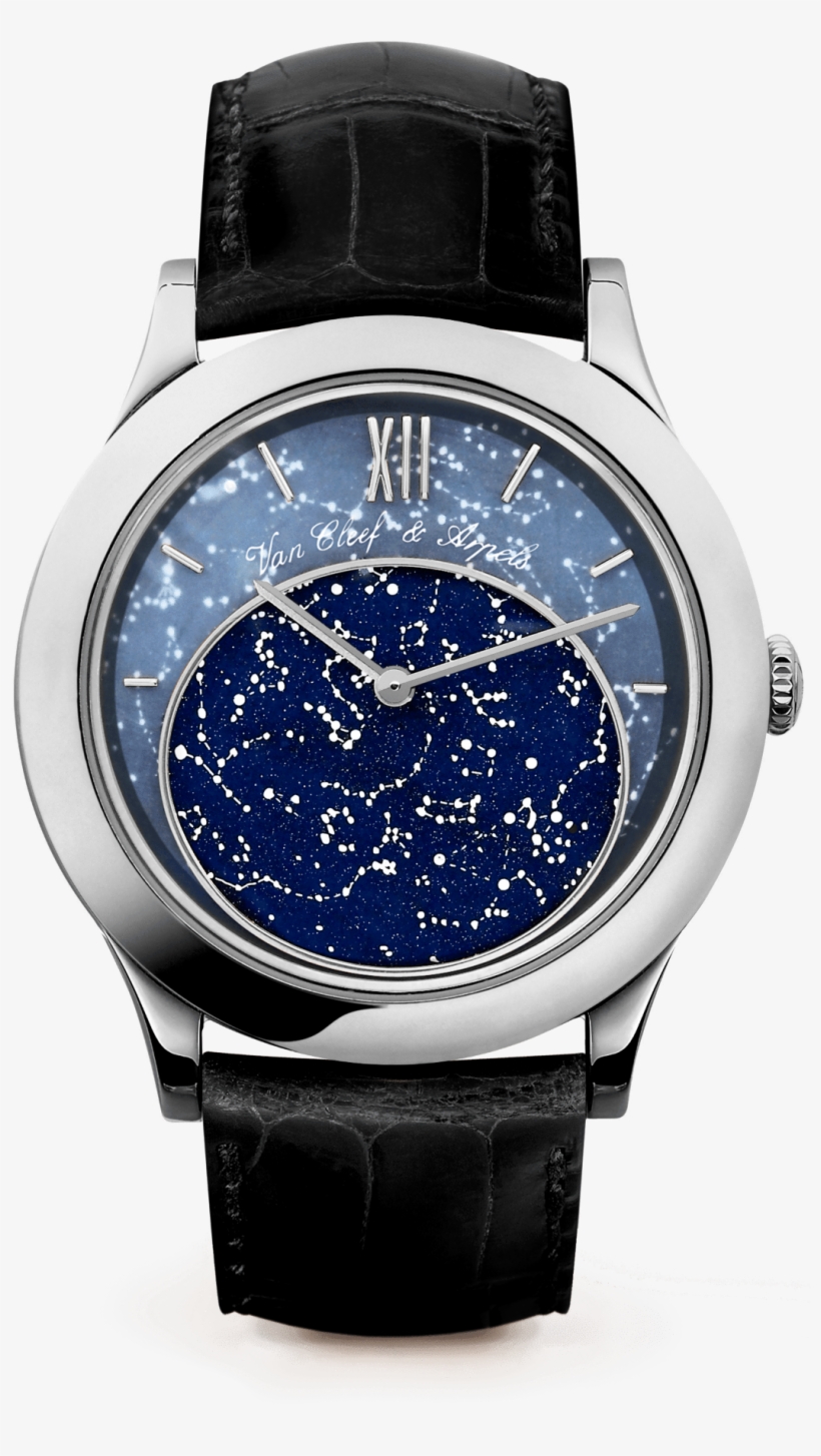 Midnight In Paris Watch,satin Finish Alligator, Square - Van Cleef Midnight In Paris Watch, transparent png download