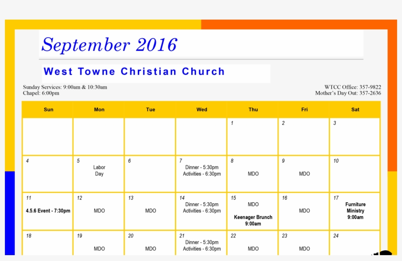 Calendar September 2016 E1472757103779 - Number, transparent png download