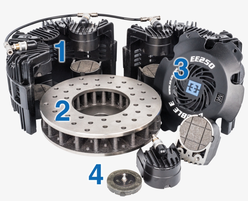 Components Of Double E Pneumatic Roll Stand Brakes - Tension Caliper Brake Pneumatic, transparent png download
