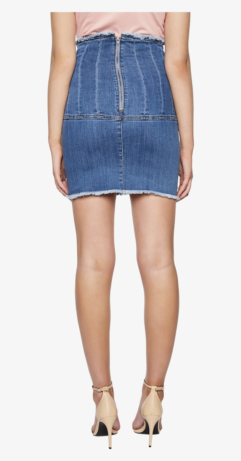 Corset Denim Skirt In Colour Citadel - Skirt, transparent png download