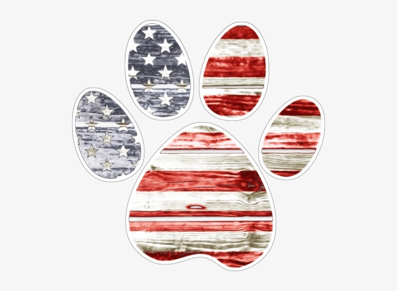 Dog Paw Print Dog Paw American Flag Patriotic Tank - Locket Transparent