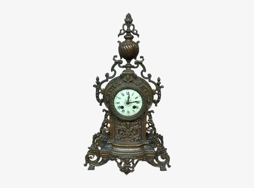 Antique French Mantel Clock - Antique, transparent png download