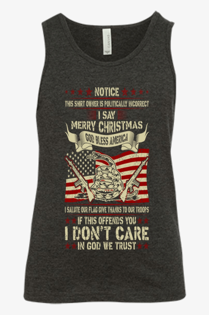 Dont Care God We Trust God Bless America Soldier - Active Tank, transparent png download