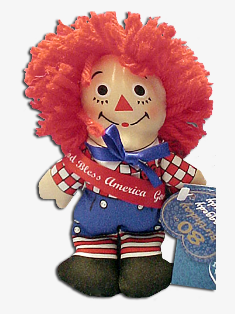 God Bless America Raggedy Andy Mini Plush Rag Doll - Cartoon, transparent png download