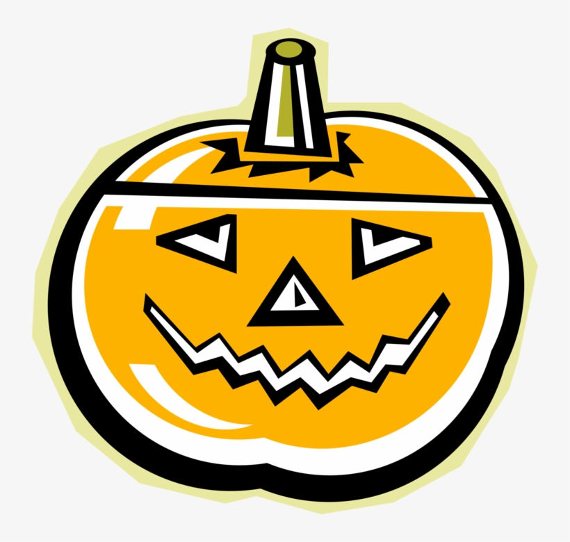 Vector Illustration Of Halloween Trick Or Treat Jack - Jack-o'-lantern, transparent png download