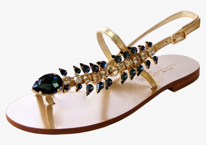 Skeleton Fish In Sapphire - Sandal, transparent png download