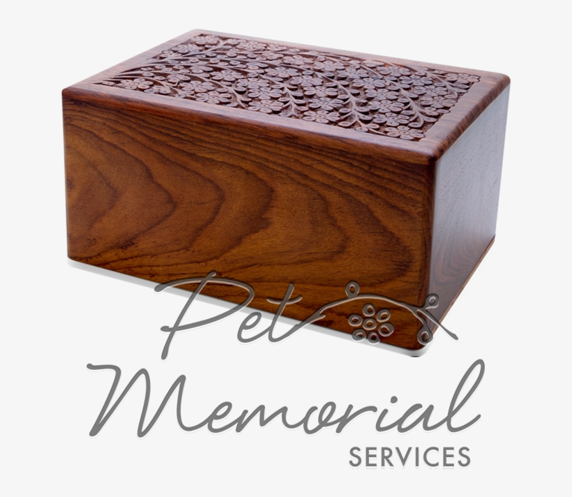 Handcarved Flower & Vine Wooden Urn - Urn, transparent png download