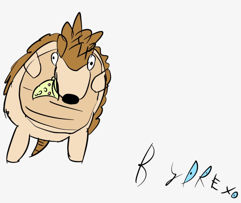Pangolin Eating A Slice Of Pizza By Drexodium - Cartoon, transparent png download