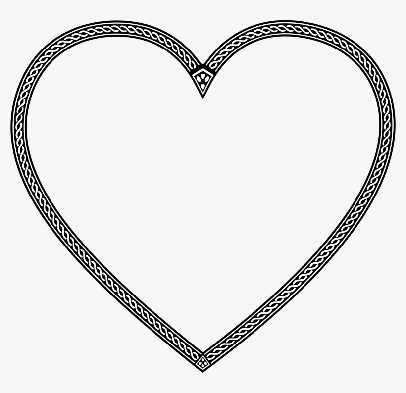 Decorative Chain Heart - Heart Png Frame, transparent png download