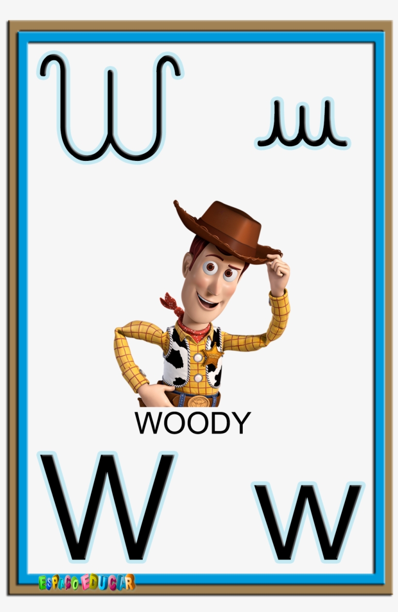 Alfabeto Quatro Tipos De Letras Colorido Ilustrado - Toy Story 4 Woody, transparent png download