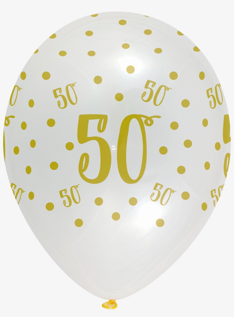 Latex 11″ Gold Spot 50th 6 Pack - Circle, transparent png download