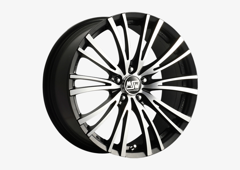Llanta Msw 20 8x19 5*114 Et45 Bfp - Oz Wheels Black Silver, transparent png download
