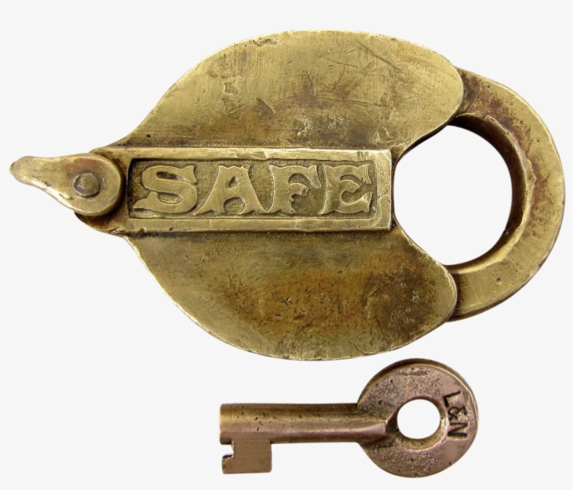 L&n Brass Safe Lock And Key - Artifact, transparent png download