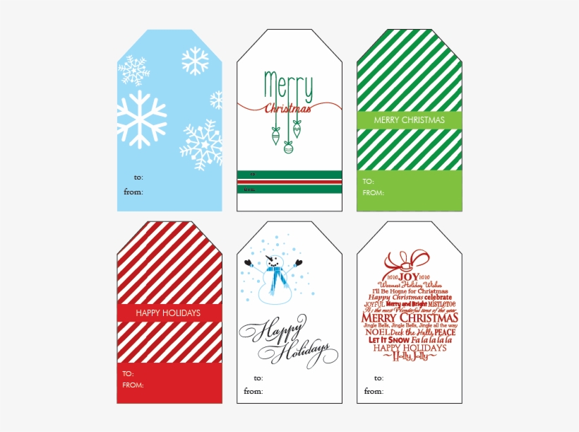 Christmas Gift Tags - Graphic Design, transparent png download