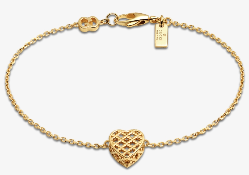 Gucci Jewellery - Gucci Heart Bracelet Gold, transparent png download