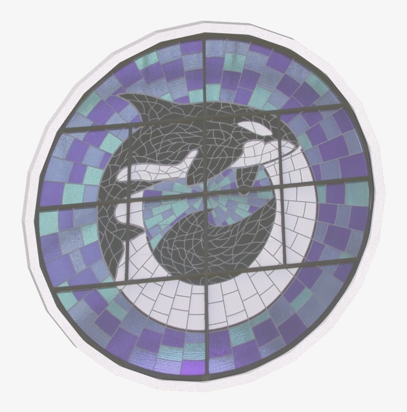 Stained Glass Killer Whale, transparent png download