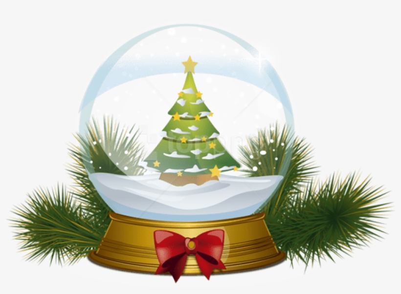 Free Png Christmas Tree Snowglobe Png - Christmas Snow Globe Png, transparent png download