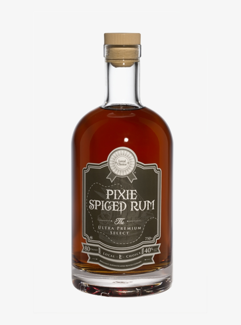 Local Choice Pixie Spiced Rum - Glass Bottle, transparent png download