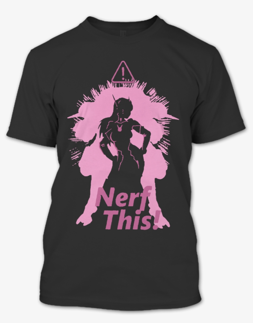 A Black T-shirt With The Shopify Logo - D Va Overwatch Frases, transparent png download