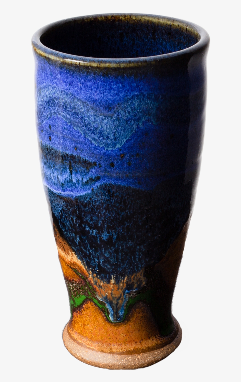 Blue And Toasted Orange Handmade Pottery Beer Stein - Ceramic, transparent png download