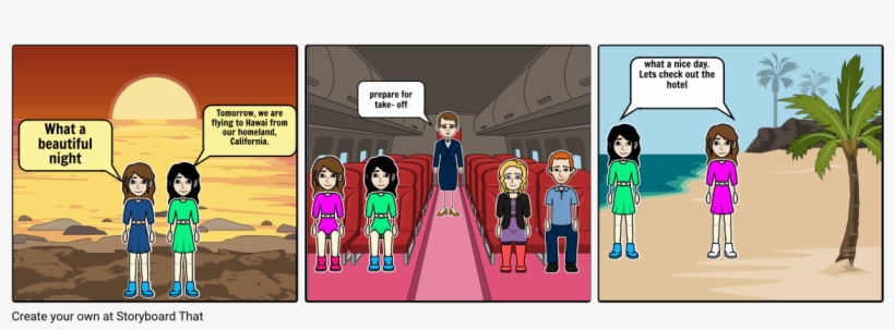 Hawai With Twins - Cartoon, transparent png download