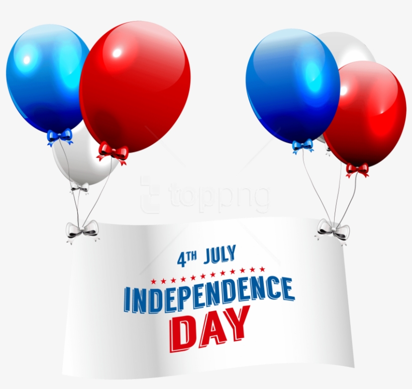 Free Png Independence Day With Balloons Image Png Images - Independence Day Png Text, transparent png download