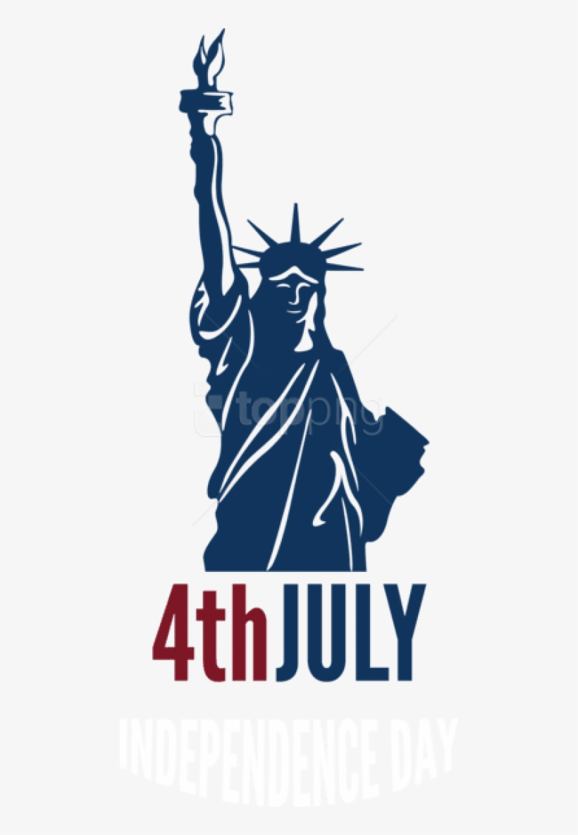 Free Png Download 4th July Independence Day With Statue - Statue Of Liberty National Monument, transparent png download