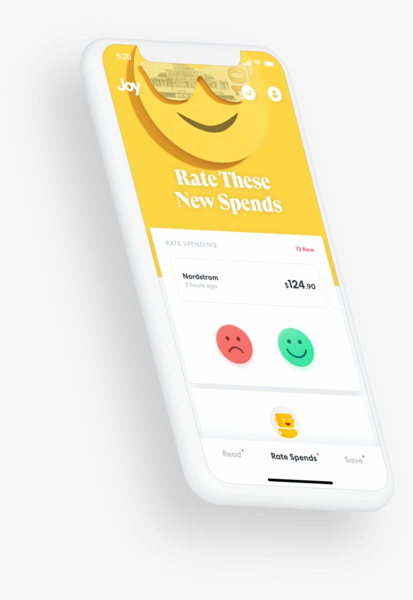 Joy Connects Your Spending And Your Mood - Mobile Phone, transparent png download
