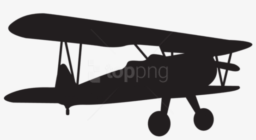 Free Png Small Plane Silhouette Png - Propeller Plane Silhouette Png, transparent png download