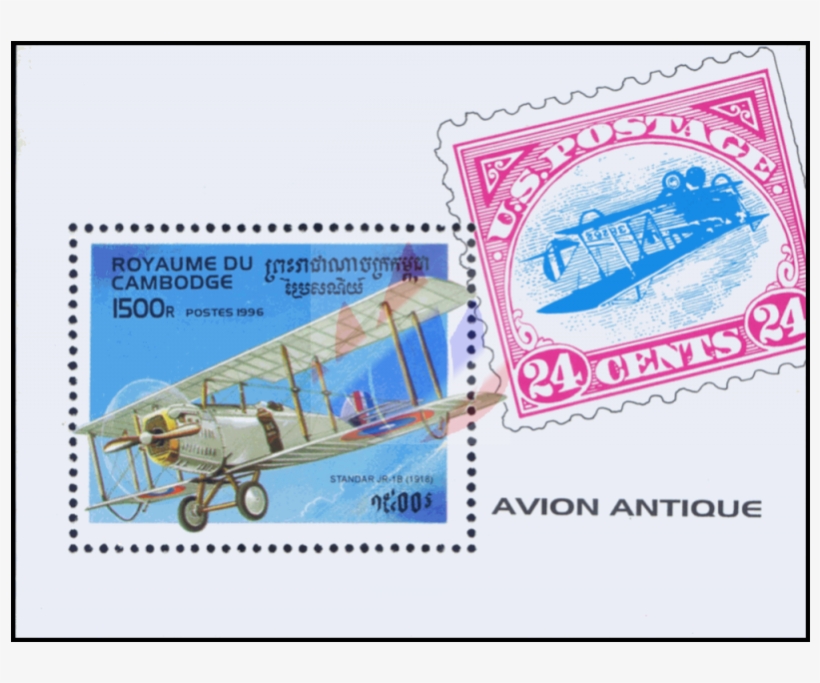 Old Mail Airplanes - Postage Stamp, transparent png download