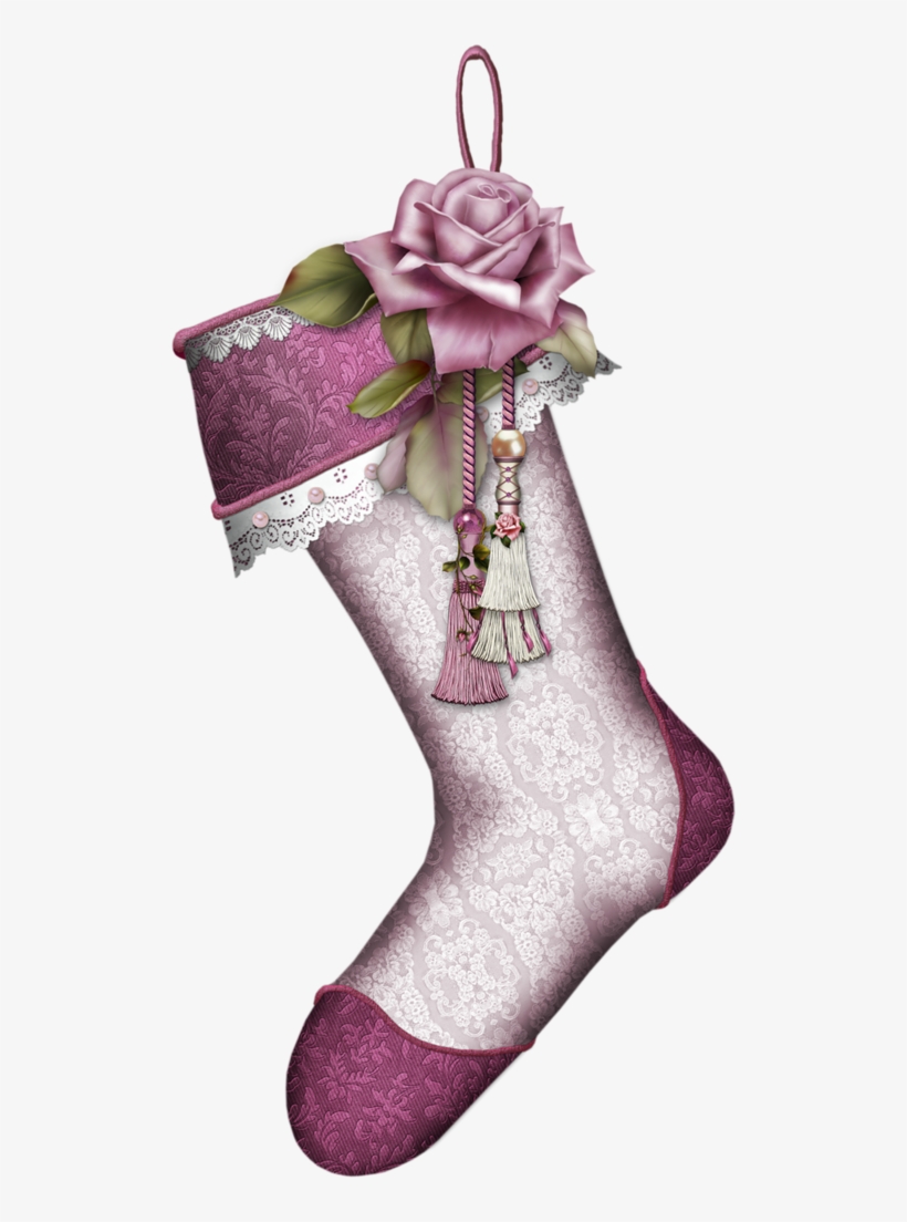Natal Elementos Pink Christmas, Christmas Images, Christmas - Christmas Pink Stocking Clipart, transparent png download