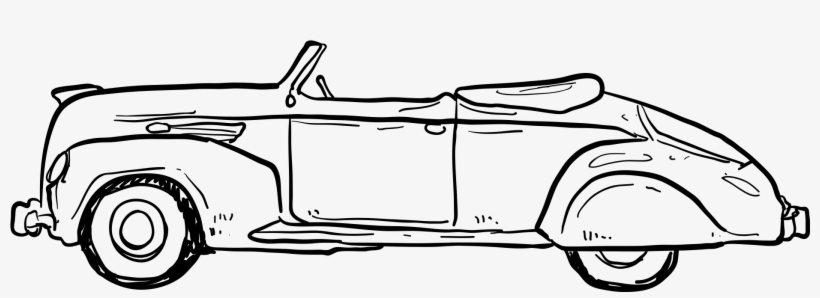 Automotive Artwork Transprent Png Free Download Monochrome - Antique Car, transparent png download