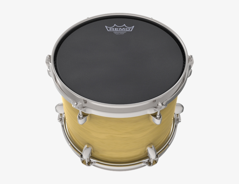Ambassador® Black Suede™ Image - Ebony Black Drum Heads Remo, transparent png download