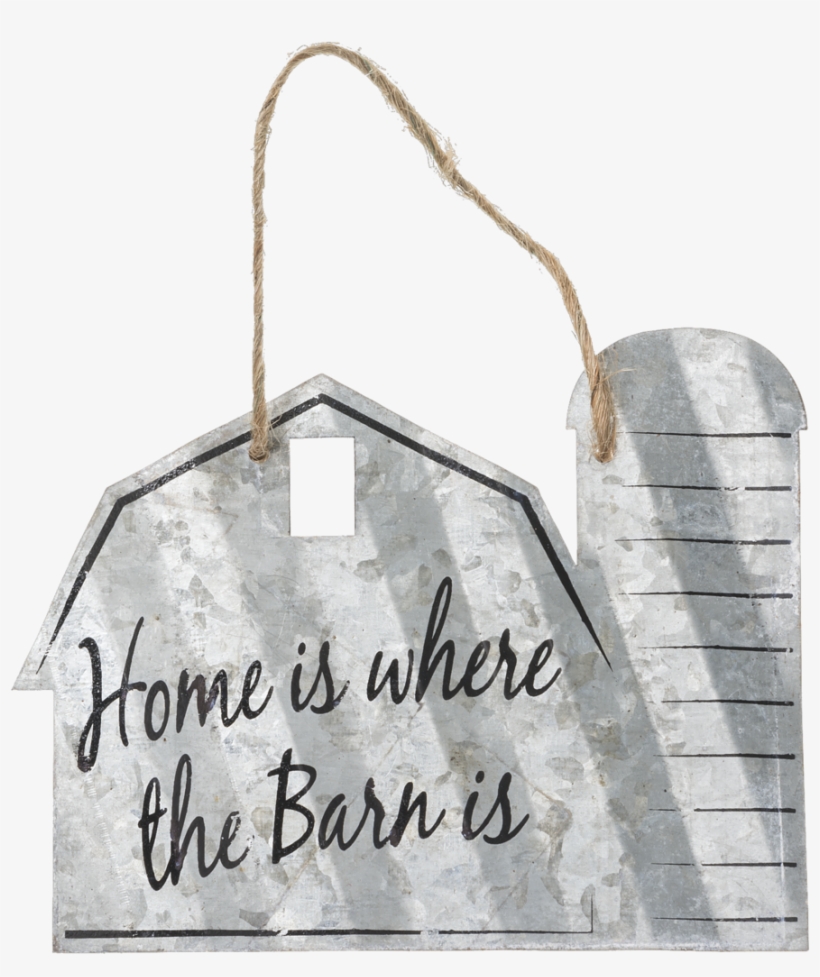 "home Is Where The Barn Is" Corrugated Barn Metal Sign - Sign, transparent png download