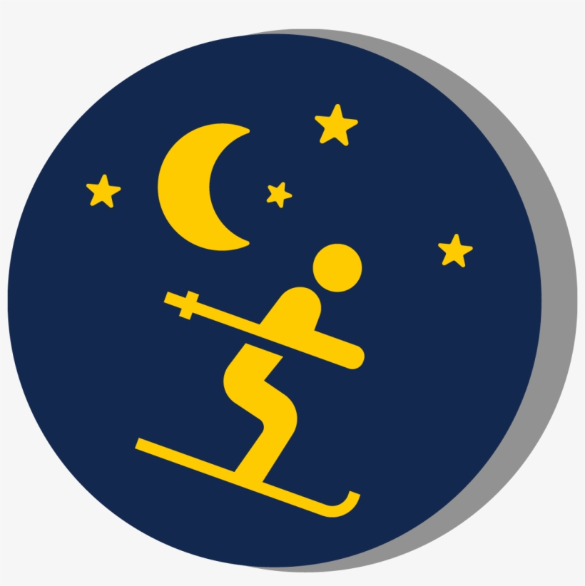 Night Skiing - Arc - Vintage American Flag Ribbon, transparent png download