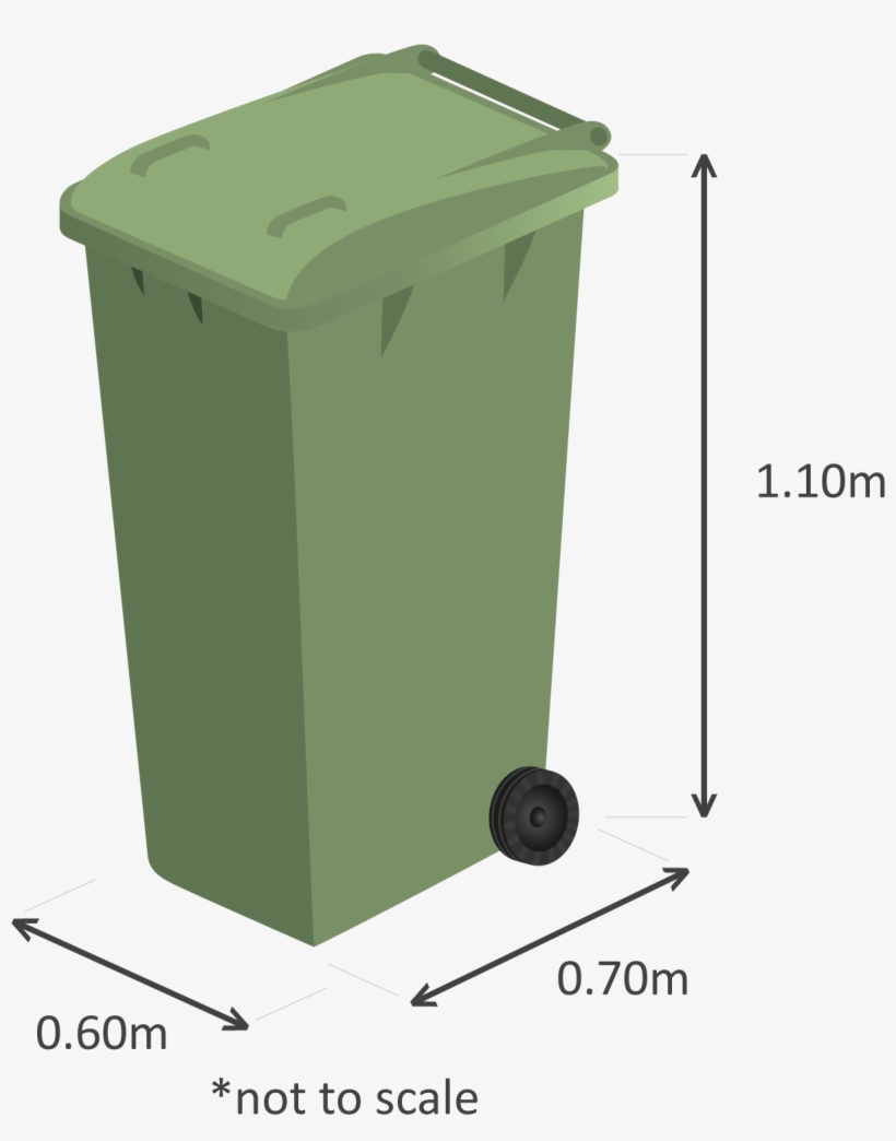 240l Trade Waste Container - Box, transparent png download