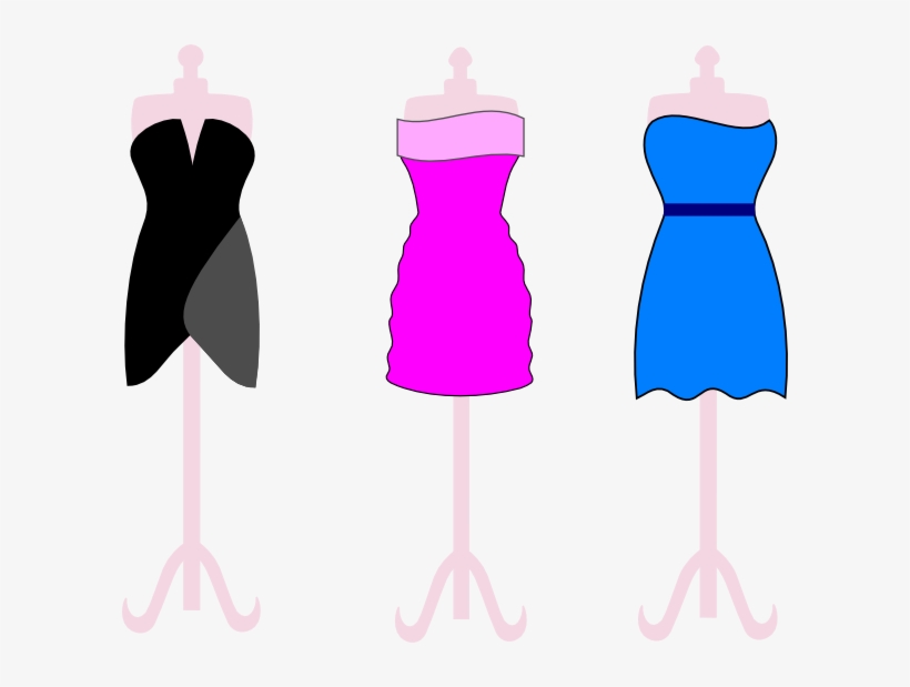 Small - Little Black Dress Cartoon, transparent png download