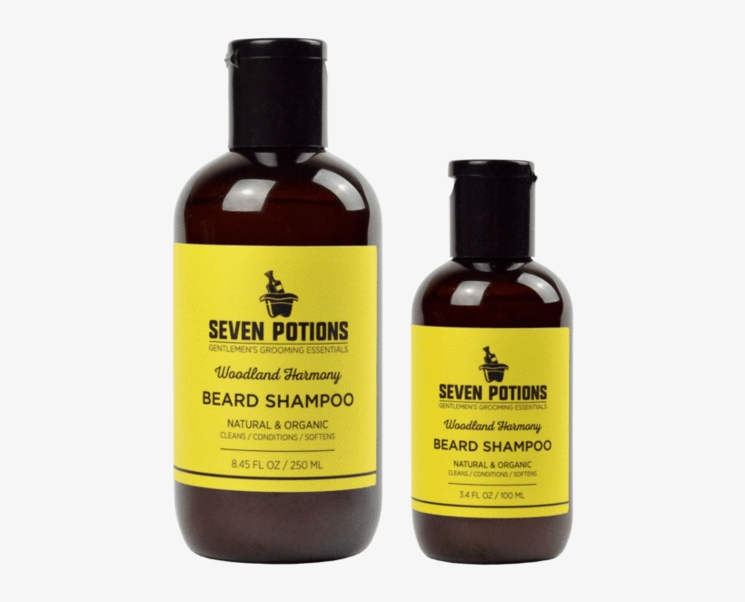 Seven Potions Beard Shampoos Woodland Harmony 2 Sizes - Seven Potions Beard Wash, transparent png download