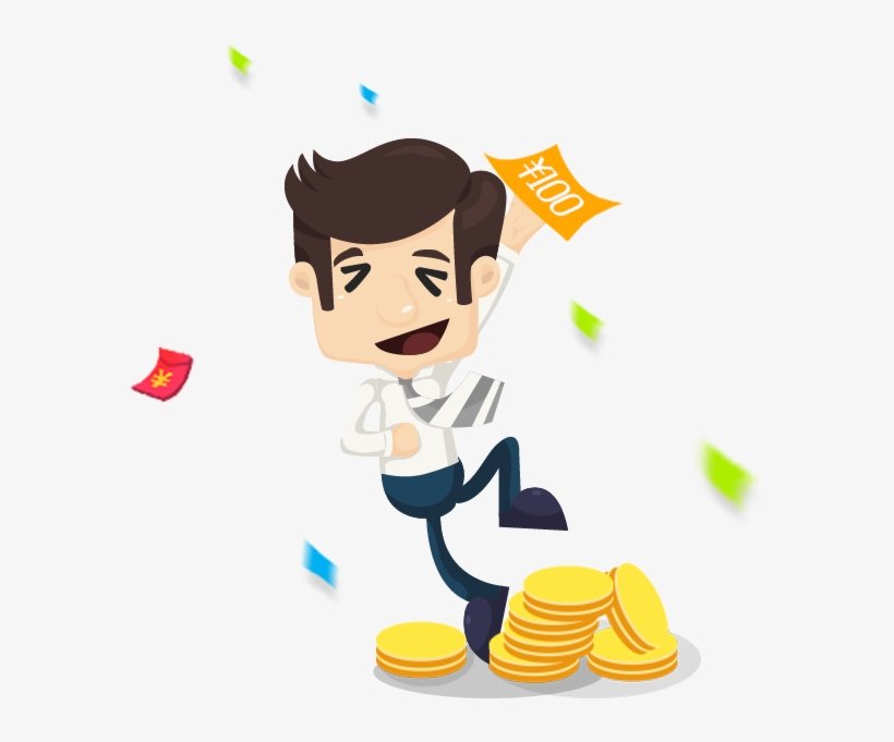 Cartoon Business Man Money 581*601 Transprent Png Free - Cartoon, transparent png download