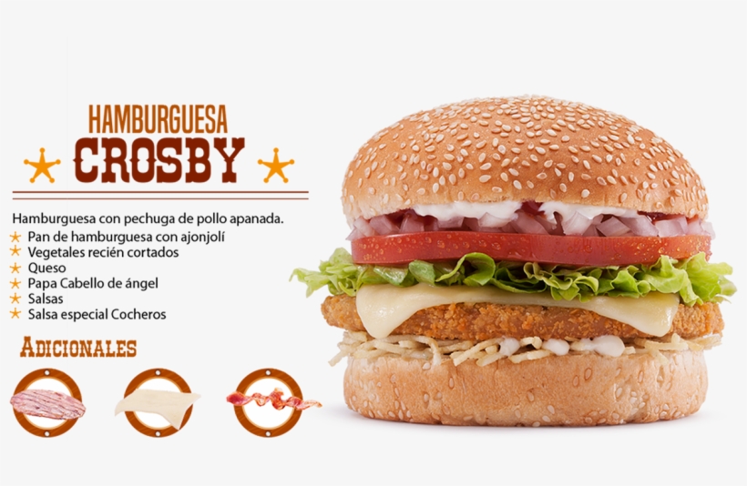 Crosby - Hamburguesas Cochero, transparent png download