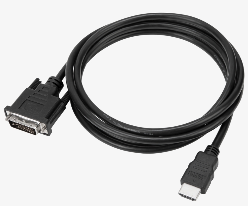 8m Hdmi To Dvi Cable - Firewire Cable, transparent png download