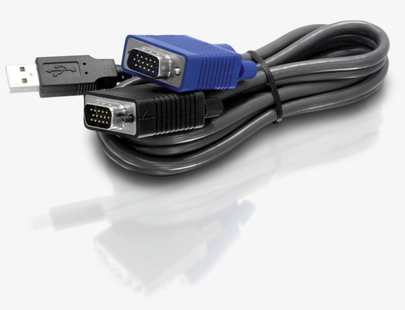 10ft Usb/vga Kvm Cable - Cable Kvm Usb Vga Trendnet Tk Cu30, transparent png download