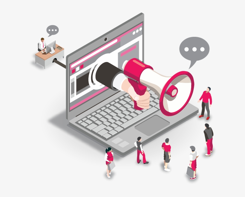 The Internet Marketing Fundamentals Program Will Help - Marketing Social Media Isometric Png, transparent png download