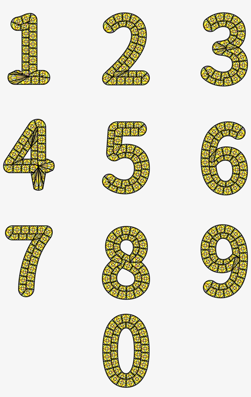 Números Arábigos Fuentes Occidentales Antiguas De Borde - Number, transparent png download