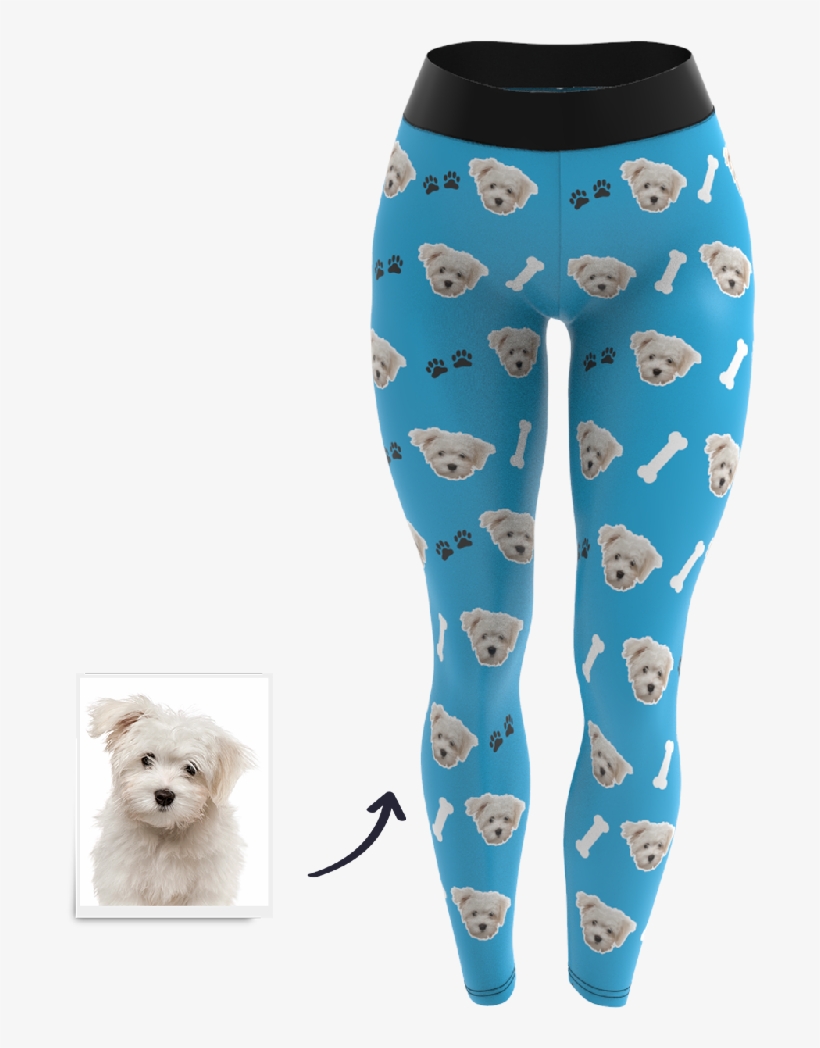 Women's Custom Face Leggings - Leggings, transparent png download