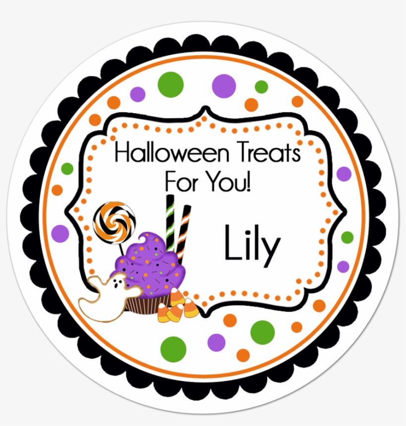 Halloween Treats Fancy Frame Personalized Sticker - Valentinesday Sticker, transparent png download